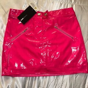 💕Neon Pink leather skirt 💕